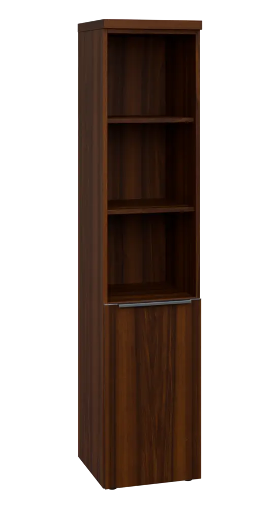 SIN 5 - 4DN3 kancelářská skříň, 1-dveřová/nika, pravá, 1820x400x400, ořech královský